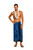 Aquatic Life Mens Sarong in Deep Blue