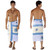 Baliku Mens Sarong in Light Blue and Grey