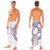 Celtic Mens Sarong Celtic Cross 1 in White and Black