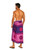 Mens Sarong Beach Wrap Abstract Tiki Sarong in Purple/Pink