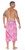 Feline Print Mens Sarong in Pink