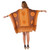 Abstract Tiki Poncho Cover-Up with V-Neck in Browns