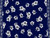 Mens Hibiscus Flower Cover-Up Fringeless (TM) Sarong in Navy Blue/White
