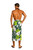 Mens Floral Sarong ""Amazonia"" Jungle Green and White