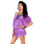 Off the Shoulder Purple Butterfly Cover-Up Top Short Dress - Final Sale - No Returns