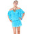 Off the Shoulder Floral Leaf Turi Cover-Up Top Short Dress