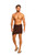 Sarong for Men, Solid Color Fringeless Sarong in Brown Half Short Mini Sarong