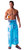 Hibiscus Mens Sarong in Light Blue / Turquoise