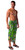 Hibiscus Mens Sarong in Lime Green / Green