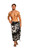 Mens Hibiscus Sarong in Black / White - 3 rows
