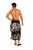 Mens Hibiscus Sarong in Black / White - 3 rows