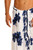 Sarong for Men Hibiscus Flower Beach Wrap Sarong in White/Blue