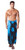 Hibiscus Mens Sarong in Turquoise / Black