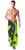 Hibiscus Mens Sarong in Lime Green / Black-1624347463 Hibiscus Mens Sarong in Lime Green / Black-1624347463