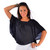 Solid Black Cover-Up Square Neck Top
