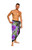 Mens Hawaiian Floral Sarong in Purple/Black