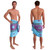 Plus Size Baliku Fringeless Mens Sarong in Blue And Purple