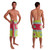 Plus Size Baliku Fringeless Mens Sarong in Pink And Green