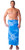 "Light Blue" Smoked Mens Sarong PLUS SIZE XL - 3X + - Fringeless Sarong