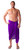 Dark Purple Solid Mens Sarong PLUS SIZE - Fringeless Sarong