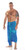 Mens Sarong "Turquoise Blue" Smoked