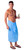 Solid Light Blue FRINGELESS Mens Sarong