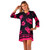 Hibiscus Floral Tunic Cover-Up Black and Pink