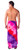 Tie Dye Mens Sarong in Chakra Pink-Red-Purple