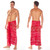 Abstract Top Quality Mens Sarong in Red