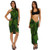 Embroidered Tie Dye Top Quality Sarong in Dark Green