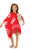 Girls Poncho Hibiscus Flower Cover-Up in Red/White