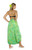 Cool Lime Green Abstract Floral Top Quality Plus Size Sarong - Fringeless Sarong