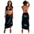 Hibiscus Top Quality Sarong in Black / Turquoise PLUS SIZE - Fringeless Sarong