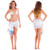 Half White Sheer Sarong with Colored Fringe