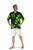 Shirt Casual Lavish Jungle Green and Black Button Down Short Sleeve Mens Beach Shirt