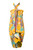 1 World Sarongs Female Traditional Batik Cotton Sarong "Mix Flower" in Yellow - Design 29