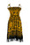 Tube Top Sundress Abstract Tribal in Goldish Brown