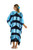 Jungle Blue Tie Dye Fringeless Long Kaftan Poncho Kaftan