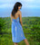 Womens Sundress - Halter - Hibiscus Blue