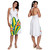 White Sundress With Hand Painted Bird Of Paradise Design - Lined