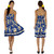 Tube Top Sundress Hibiscus Design in Royal Blue / White