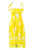 Tube Top Sundress Hibiscus Design in Yellow/White - Final Sale - No Returns