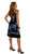 Sundress/Tube Dress Plumeria Design Black/Blue