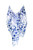 1 World Sarongs Diamond Abstract Motif in Navy Half Size