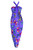 1 World Sarongs Multi Color Butterfly Design in Purple Background