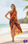 Arpela Sarongs Red Fire Flame in Black Background in Top Quality Rayon