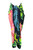 Arpela Tropical Bliss - Hibiscus Hand-Painted Sarongs on Black Background in Top-Quality Rayon