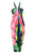 Arpela Tropical Bliss - Hibiscus Hand-Painted Sarongs on Black Background in Top-Quality Rayon