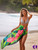 Arpela Tropical Bliss - Hibiscus Hand-Painted Sarongs on Black Background in Top-Quality Rayon