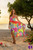 Arpela Island Chic - Colorful Tropical Plumeria Hand-Painted Sarongs on Red Background, Crafted with Top-Quality Rayon